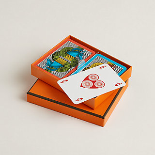 Set of 2 Lithographie Equestre bridge playing cards | Hermès Hong